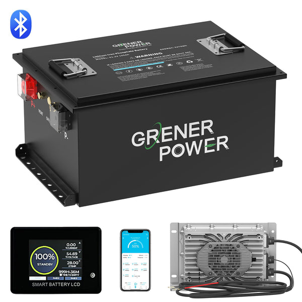 48V 105Ah Metal Golf Carts Bluetooth 5.0 LiFePO4 Battery